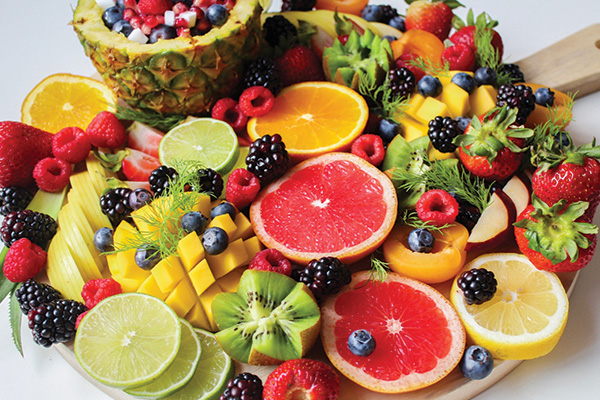 assortment of cut fruite
